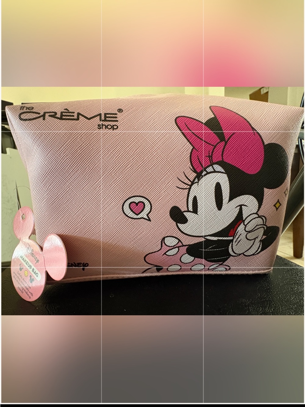 Disney Pink Makeup Bag with Mickey Tag